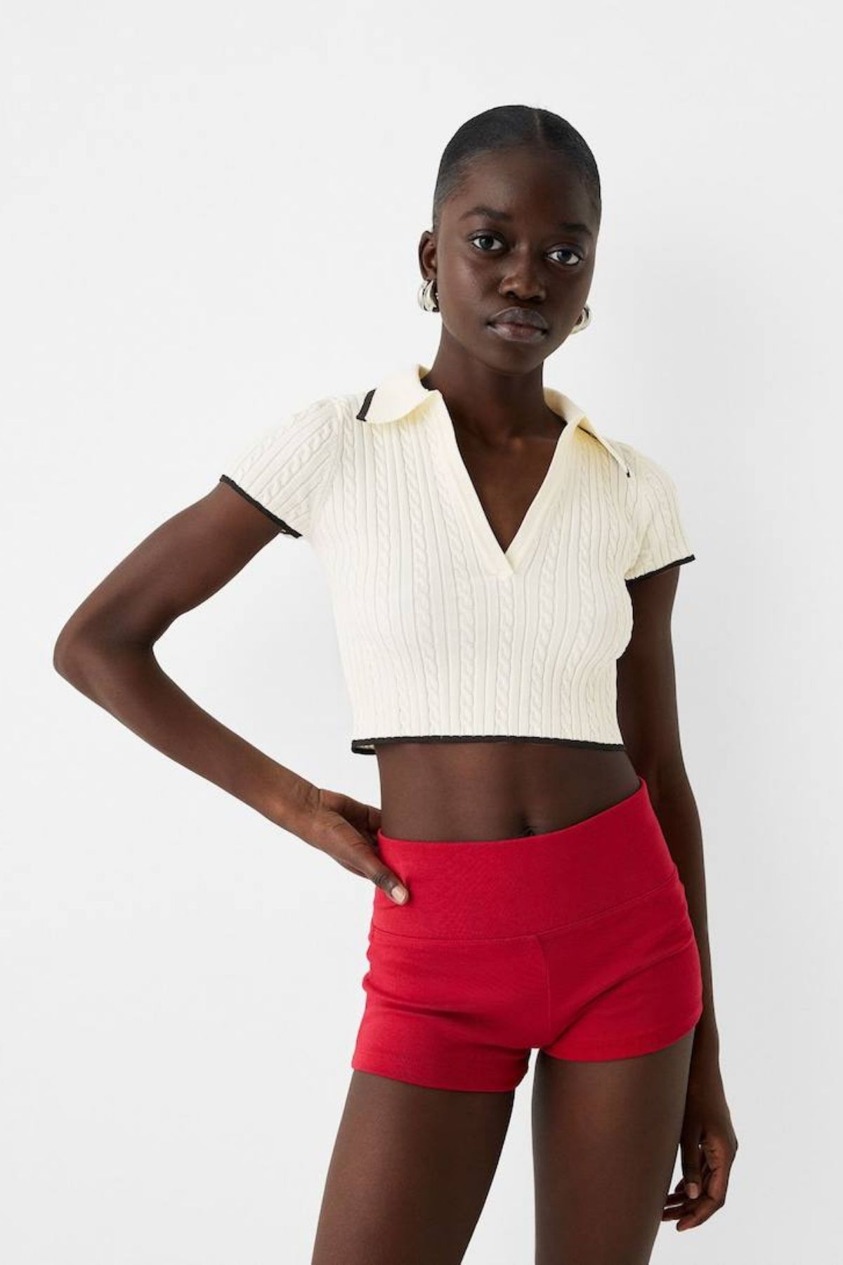 GoGoTrendy Kısa Kollu Triko Crop